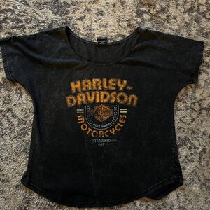 Harley Davidson Scoop Neck Ladies T-shirt